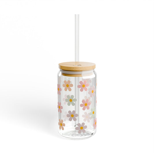 Flower Power Sipper Glass