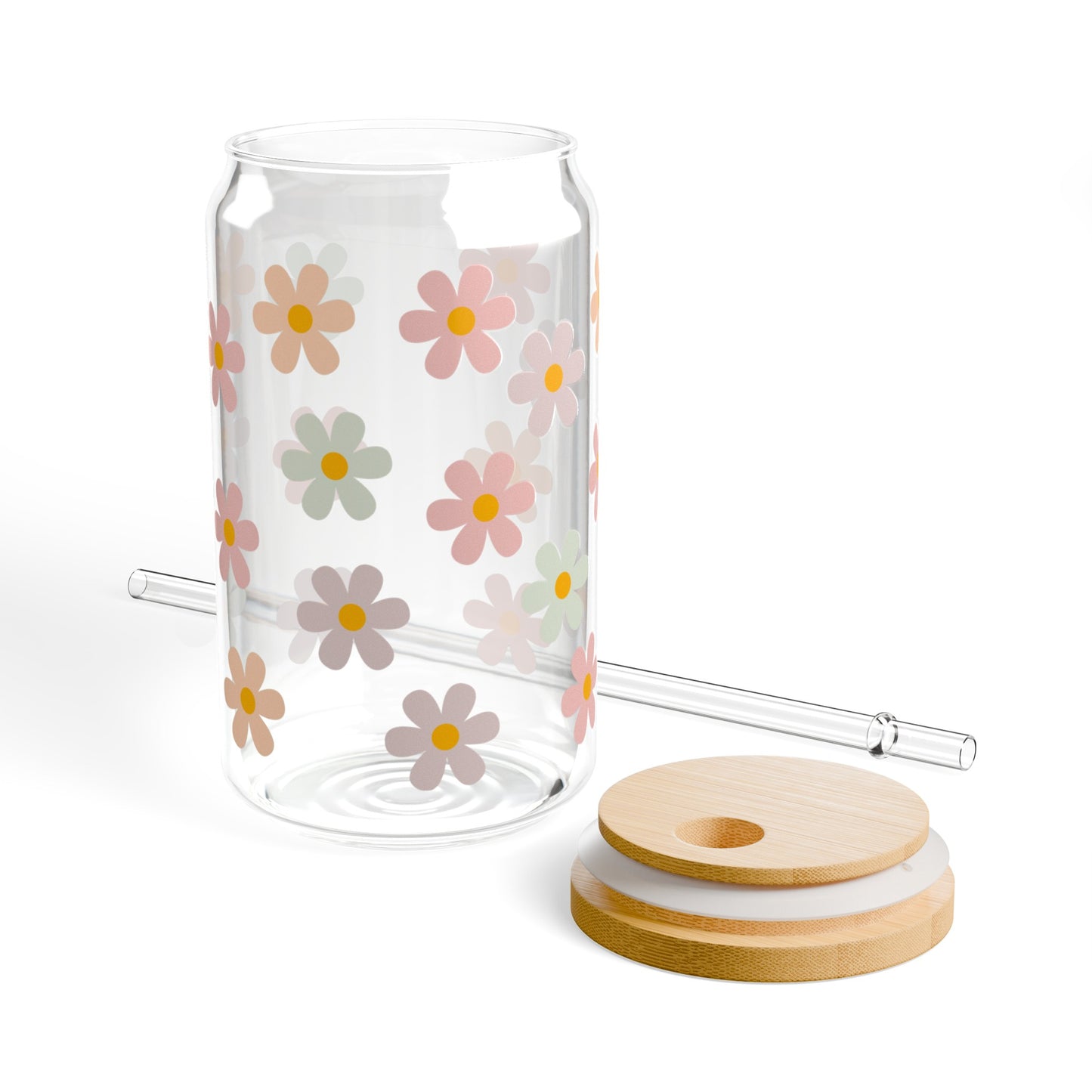 Flower Power Sipper Glass