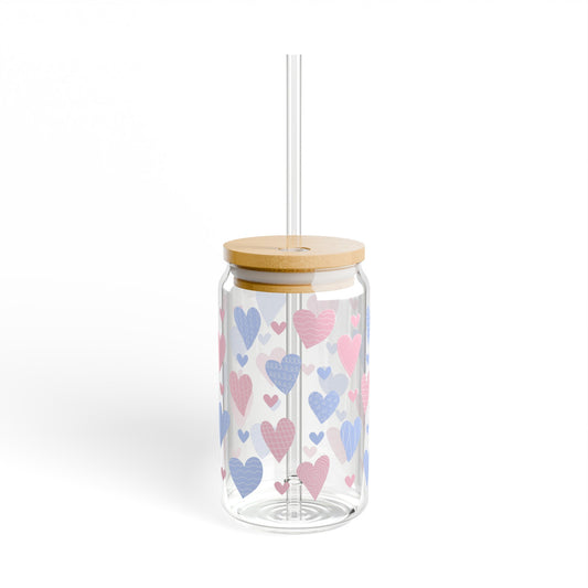 Love Hearts Sipper Glass