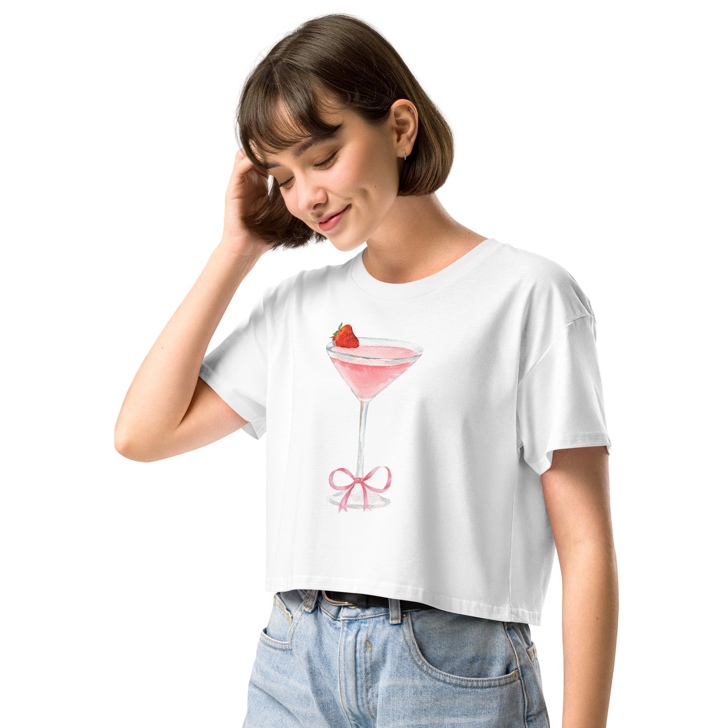 Strawberry Martini crop-top